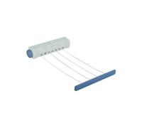 MSV 130037 Tendedero de Pared 4 Hilos 14m PP/PS en Blanco, Polipropileno/Poliestireno, 29,3x6x6 cm