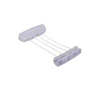 MSV 130128 Tendedero de Pared de 4 Hilos Polipropileno/Poliestireno Blanco 31,8 x 11,6 x 10 cm 14 m