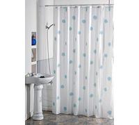 MSV 140110 poliéster Cortina de Ducha de plástico 70 x 78 x 0 x Pulgada (180 0,1 x 200 cm) - Incluye 12 Anillas para Barra de Cortina