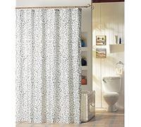 MSV 140115 poliéster Cortina de Ducha de plástico 70 x 78 x 0 x Pulgada (180 0,1 x 200 cm) - Incluye 12 Anillas para Barra de Cortina