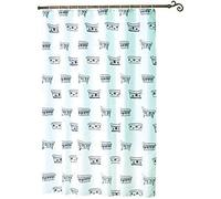 MSV 140121 poliéster Cortina de Ducha de plástico 70 x 78 x 0 x Pulgada (180 0,1 x 200 cm) - Incluye 12 Anillas para Barra de Cortina
