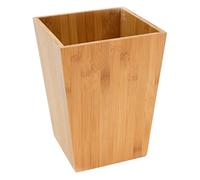 MSV 140639 - Cubo de bambú, 19,6 cm de diámetro, 26 cm, Color Beige