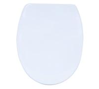 MSV 140982 - Asiento para Inodoro con Tapa en Material termoendurecibles con Fijaciones de Acero Inoxidable, Blanco