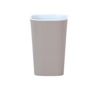 MSV 141291 Monaco Vaso de Dientes Plástico Marrón/Gris 7,3 x 11 x 7,3 cm