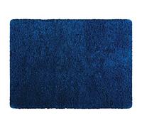 MSV - Alfombra de baño de Microfibra - 40 x 60 cm - Azul Oscuro - Confort Acogedor - Rápida absorción - Ideal para el baño - Fácil Cuidado - Secado rápido