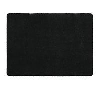 MSV - Alfombra de baño de Microfibra - 40 x 60 cm - Negra - Suave y cómoda - Rápida absorción - Ideal para el baño - Fácil Cuidado - Secado rápido