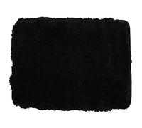 MSV - Alfombra de baño de Microfibra - 50 x 70 cm - Negra - Suave y cómoda - Rápida absorción - Ideal para el baño - Fácil Cuidado - Secado rápido