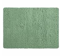 MSV - Alfombra de baño de Microfibra - 50 x 70 cm - Verde albahaca - Confort Acogedor - Rápida absorción - Ideal para el baño - Fácil Cuidado - Secado rápido