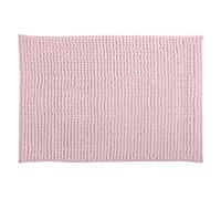 MSV - Alfombra de baño de Microfibra de Chenilla - Pelo Largo, Antideslizante - Lavable a máquina - Práctico Lazo para Colgar - Máxima Comodidad e higiene - Rosa Pastel - Individual - 40 x 60 cm