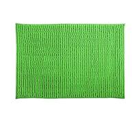 MSV - Alfombra de baño de Microfibra de Chenilla - Pelo Largo, Antideslizante - Lavable a máquina - Práctico Lazo para Colgar - Máxima Comodidad e higiene - Verde albahaca - Individual - 50 x 80 cm
