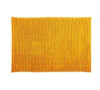 MSV - Alfombra de baño de Microfibra de Chenilla - Pelo Largo, Antideslizante - Lavable a máquina - Práctico Lazo para Colgar - Máxima Comodidad e higiene - Color azafrán - Individual - 50 x 80 cm