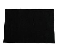 MSV - Alfombra de baño de Microfibra de Chenilla - Pelo Largo, Antideslizante - Lavable a máquina - Práctico Lazo para Colgar - Máxima Comodidad e higiene - Negra - Individual - 60 x 90 cm