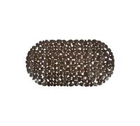 MSV - Alfombra de baño de PVC con piedritas - 100% PVC Libre de ftalatos - 68 x 35 cm - Chocolate - Superficie Antideslizante para Mayor Seguridad y Comodidad - Fácil de Limpiar