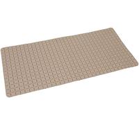 MSV - Alfombrilla de baño Antideslizante - Quadro Rubber - 36 x 76 cm - Beige - Diseño Moderno para un baño Seguro - Superficie Texturizada para un Agarre óptimo