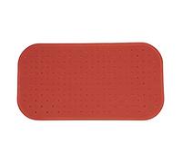 MSV Alfombrilla de Ducha, antibacteriana, Antideslizante, con ventosas, Color Terracota Rojo, Olor a Rosas, Aprox. 36 x 76 cm, Lavable a máquina a 60 Grados