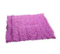 MSV - Alfombrilla de Ducha de PVC con piedritas - 100% Libre de ftalatos - 53 x 53 cm - Morado - Superficie Antideslizante para Mayor Seguridad y Comodidad - Fácil de Limpiar