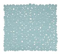 MSV - Alfombrilla de Ducha de PVC con piedritas - 100% PVC Libre de ftalatos - 53 x 53 cm - Gris Claro - Superficie Antideslizante para Mayor Seguridad y Comodidad - Fácil de Limpiar