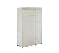 MSV Armario de Tela Plegable XL con Barra para Colgar Ropa, 110 x 174,5 x 45 cm, Poliéster, Gris Beige, 110x174,5x45