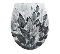 MSV - Asiento de inodoro Tina PP - Cierre suave - 45,6 x 37,2 x 4 cm - Blanco - Diseño universal apto para familias - Fácil instalación y limpieza