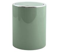 MSV ASPEN - Papelera de diseño con tapa basculante (6 L, diámetro x altura: 18,5 x 26 cm), color verde