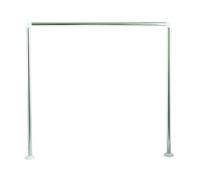 MSV Barra Cortina de Ducha Esquinera para Fijar 80x80x80cm INOX