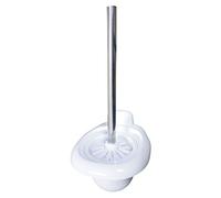 MSV Basic - Escobillero con Soporte Mural, Polipropileno, Color Blanco