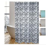 MSV Cortina de Ducha de poliéster premiumloft, Multicolor, 180 x 200 cm