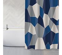 MSV Cortina DE Ducha Polyester 180X200 CM Origami Azul