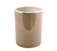 MSV - Cubo de basura AS Kamaka Cappuccino de 6 l - Diseño compacto - 24,2 x 19 x 19 cm - Color elegante para cocina y baño - Tapa práctica - Uso en interiores