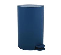 MSV - Cubo de Basura Cosmético Modelo Osaki - 3 Litros con Tapa y Pedal para Baño - Compacto para Espacios Pequeños - Recipiente Interior Extraíble - Azul