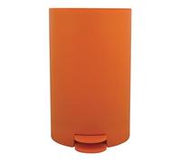 MSV - Cubo de Basura Cosmético Modelo Osaki - 3 Litros con Tapa y Pedal para Baño - Compacto para Espacios Pequeños - Recipiente Interior Extraíble - Naranja