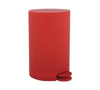 MSV - Cubo de Basura Cosmético Modelo Osaki - 3 Litros con Tapa y Pedal para Baño - Compacto para Espacios Pequeños - Recipiente Interior Extraíble - Rojo