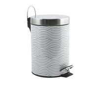 MSV France – Cubo de basura metálico Wave – 3 L – Gris