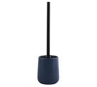 MSV - Escobilla de baño con Soporte de cerámica MAONIE - Cerdas Resistentes al Desgaste - Diseño clásico - 10,4 x 38,8 cm - De pie - Azul Oscuro Mate - Elegante Accesorio de baño