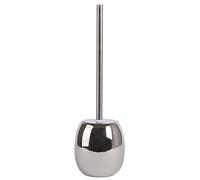 MSV - Escobilla de baño con Soporte, Modelo Dakhla - Permite una Limpieza eficaz - Diseño Moderno y Acabado Elegante - Fácil de Limpiar - Resistente y fiable - Color Plateado