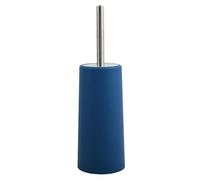 MSV - Escobilla de baño - Mango de Acero Inoxidable - Diseño Compacto - Ø36 cm - Azul Oscuro - Práctico Accesorio de baño - Fácil Almacenamiento - Limpieza eficaz y diseño Elegante