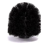 MSV - Escobillero de plástico Resistente - Diseño Moderno y Elegante - Limpieza eficaz e higiénica - Ø 8 x 10 cm - Negro - Rosca Segura - Práctico Accesorio para el Inodoro