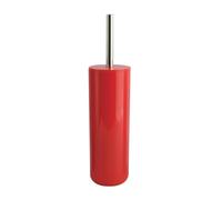 MSV - Escobillero Inagua - Set de Inodoro de Suelo en Poliestireno - Mango de Acero Inoxidable - Rojo - Cabezal Reemplazable