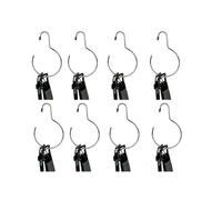 MSV - Juego de 12 Perchas de Acero recubiertas de plástico para Cinturones, Corbatas y Accesorios - Solución de Almacenamiento práctica, Resistente y Antideslizante - 19,5 x 13,5 cm - Gris