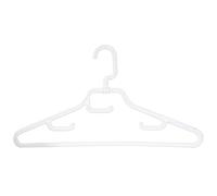 MSV - Juego de 4 Perchas de Plástico Plegables - Lados Curvos, No Se Deforma - Perchas Versátiles, Aptas para Todo Tipo de Ropa - 43 cm - Blanco