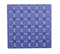MSV - Juego de 5 Alfombrillas Antideslizantes para Ducha o baño - Quadro Rubber - 13 x 13 cm - Azul Oscuro - Seguridad y Comodidad - Fácil instalación y Limpieza