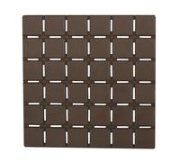 MSV - Juego de 5 Alfombrillas Antideslizantes para Ducha o baño - Quadro Rubber - 13 x 13 cm - Chocolate - Superficie Texturizada para Mayor Seguridad - Ideal para niños y Personas Mayores