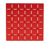 MSV - Juego de 5 Alfombrillas Antideslizantes para Ducha o baño - Quadro Rubber - 13 x 13 cm - Rojo - Máxima Seguridad - Apto para ambientes húmedos