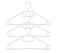 MSV Lote 271 3 Perchas de plástico de los niños/Blanco de Polipropileno de 34 x 0,6 x 18,5 cm