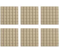 MSV Lote DE 6 Antideslizantes Quadro Marron Claro, Beige
