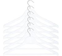 MSV Lote de Colgadores, Madera, Blanco, 115x44x51 cm