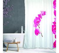 MSV MS019 - Cortina de baño de poliéster, 180 x 200 cm, Multicolor