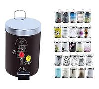 MSV MS1054/100485 - Papelera Decorada Acero Inoxidable/Polipropileno, 3L