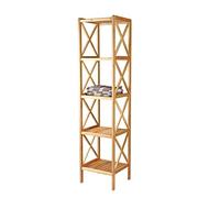 MSV MS522 - Estantería de bambú, 5 Niveles, 36,5 x 33 x 153 cm, Color Beige