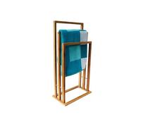 MSV France Toallero de bambú MS545, 3 barras, 42 x 24 x 82 cm, Beige